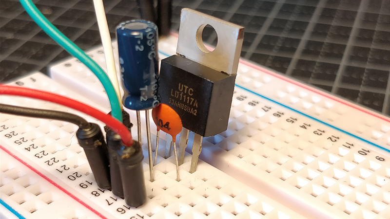 breadboard closeup